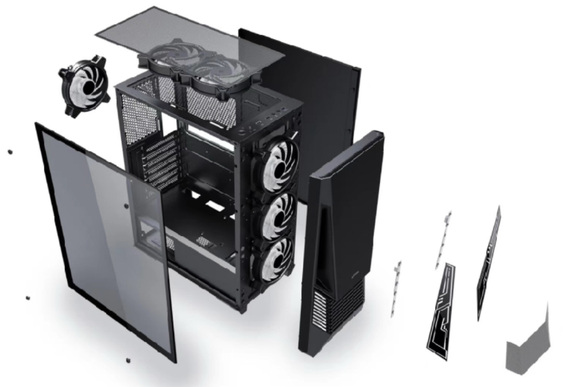 Carcasă Gaming SERIOUX Rogue Mid Tower ARGB Panou Sticlă - imagine 3