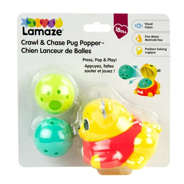 Jucărie Interactivă TOMY Crawl & Chase Pug Popper 18+ Luni - imagine 5