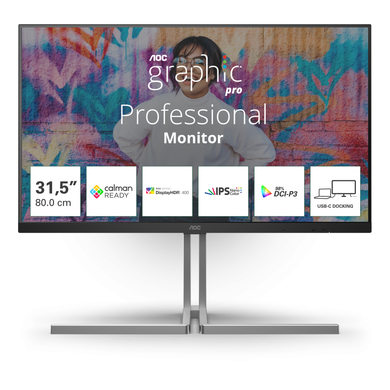 Monitor AOC U32U3CV 31.5 inch 4K Nano IPS