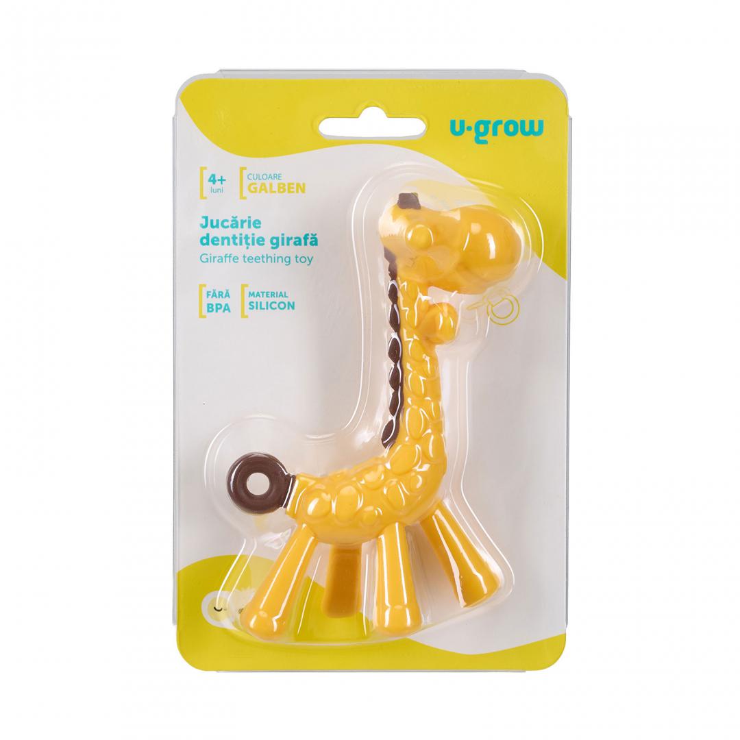 Jucărie dinție U-GROW Girafă Silicon - imagine 4