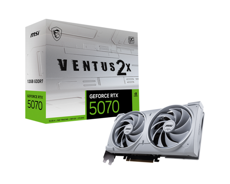 Placă video MSI GeForce RTX5070 VENTUS 2X OC White 12GB