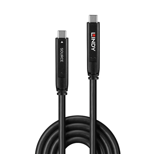 Cablu LINDY USB Type-C 10 m USB 3.2 Gen 1 și DP 1.4 4K Negru LY-43333 - imagine 3