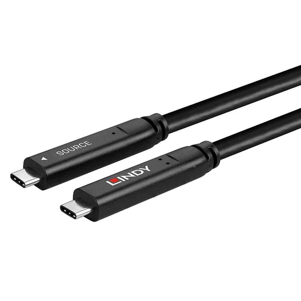 Cablu LINDY USB Type-C 10 m USB 3.2 Gen 1 și DP 1.4 4K Negru LY-43333 - imagine 4