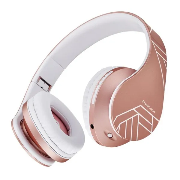 Casti POWERLOCUS P2 Wireless Over-Ear Rose Gold - imagine 2