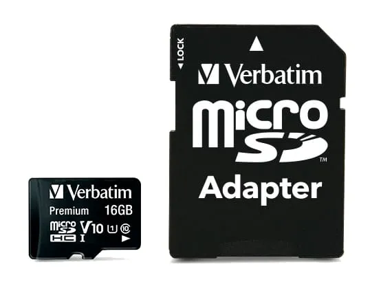 Card de memorie SD VERBATIM 16GB Clasa 10 cu adaptor 44082