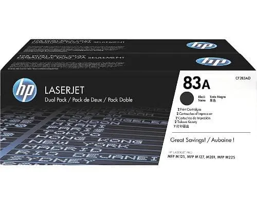 Toner HP CF283AD Black Pachet Dublu LaserJet Pro M125 M127 - imagine 2