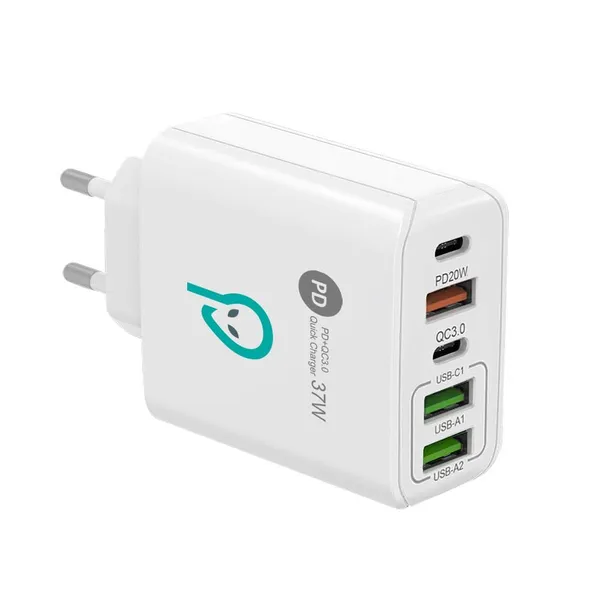 Încărcător Rețea SPACER QC 38W 5 Porturi Alb SPAR-CINQUEQ-01