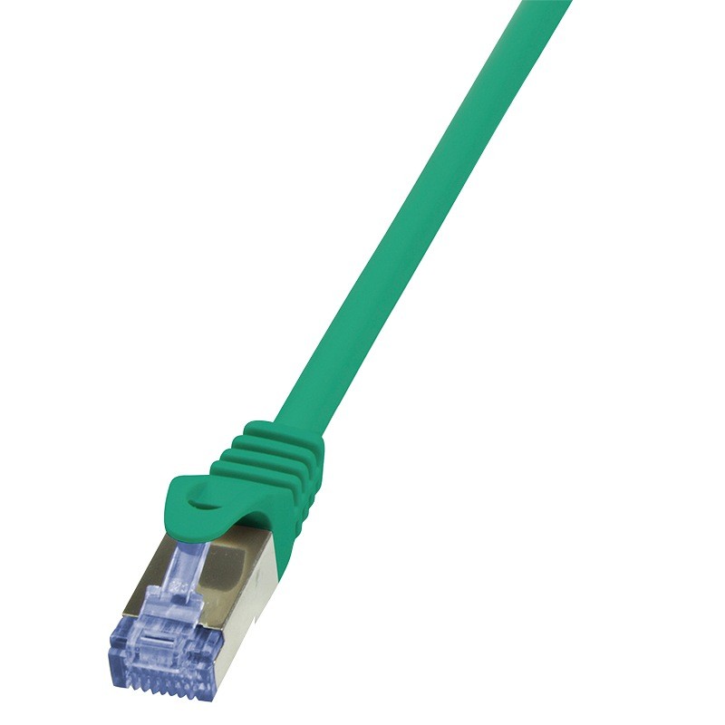 Patch cord LOGILINK CQ3025S Cat6a S/FTP 0.5m Verde