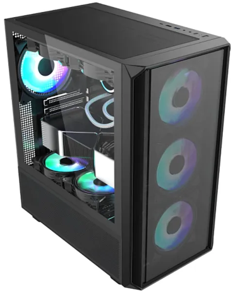 Carcasă PC SERIOUX Vanguard Middle Tower Fără Sursă ARGB - imagine 2