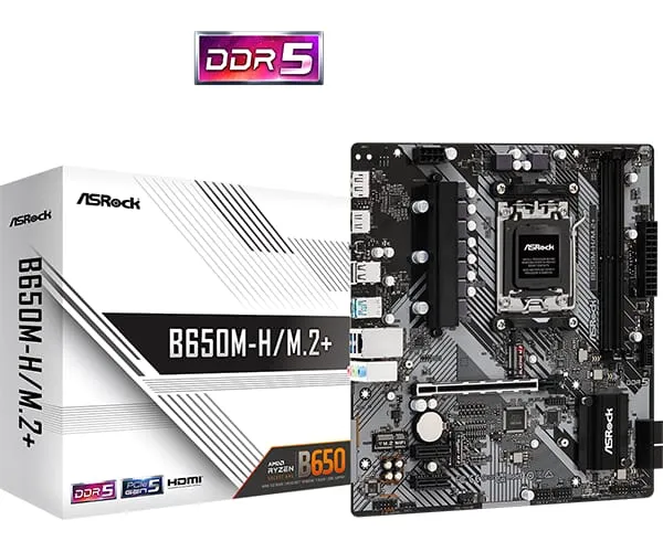 Placă de bază ASROCK B650M-H/M.2+ DDR5 mATX 96GB - imagine 2