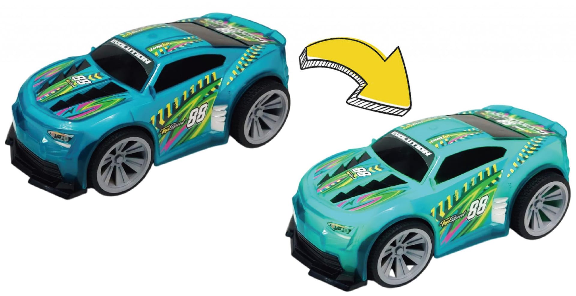 Mașinuță CEVODLE Racer Scara 1/24 Verde cu Lumini și Sunete