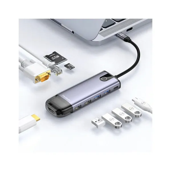 Hub USB MCDODO Multihub 10 in 1 USB-C HDMI RJ-45 Gri