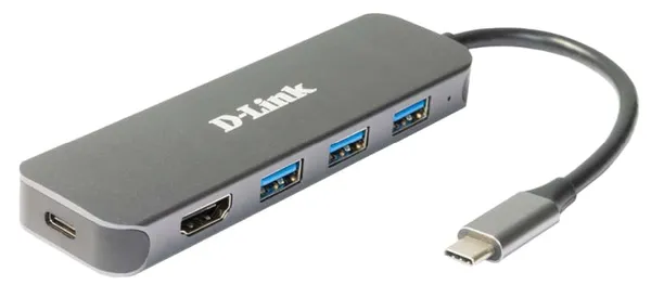 Hub Extern D-LINK DUB-2333 5-in-1 USB-C HDMI Argintiu - imagine 2
