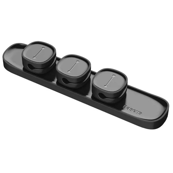Organizator cabluri BASEUS Peas ACWDJ-01 Adeziv 3M Negru