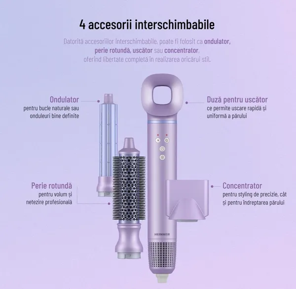 Perie de păr electrică HEINNER HAS-H13BLDC-V4 1300W BLDC - imagine 12