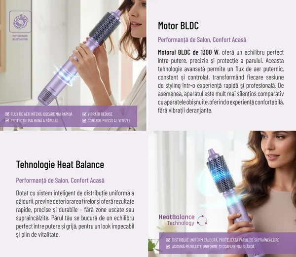 Perie de păr electrică HEINNER HAS-H13BLDC-V4 1300W BLDC - imagine 10