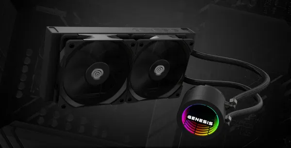 Cooler Procesor GENESIS Hydria 240 Negru 2 ventilatoare ARGB