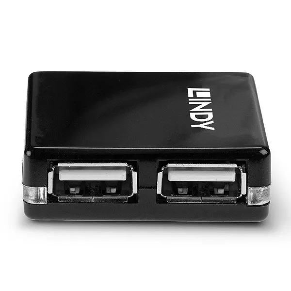 Hub USB LINDY Mini 4 Porturi USB 2.0 Negru LY-42742 - imagine 3