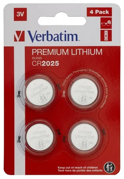 Baterii butoni VERBATIM CR2025 3V Litiu 4 buc