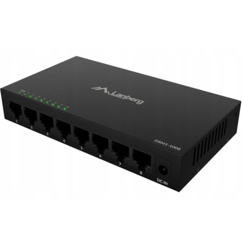 Switch LANBERG DSM1-1005 8 Porturi Gigabit Negru