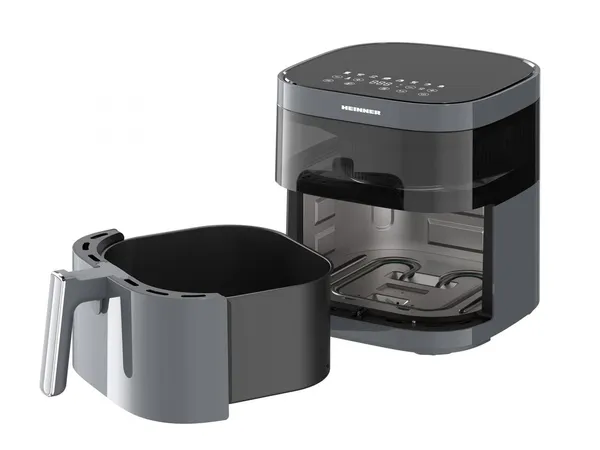 Friteuză cu aer cald HEINNER DualHeat 5.7L 1700W Gri Antracit - imagine 3
