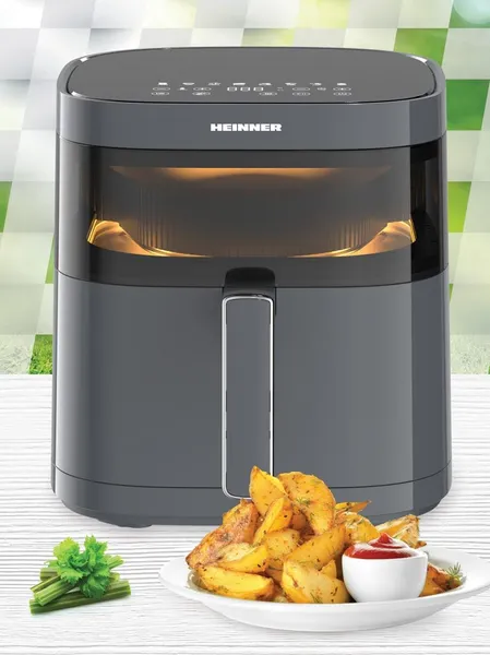 Friteuză cu aer cald HEINNER DualHeat 5.7L 1700W Gri Antracit