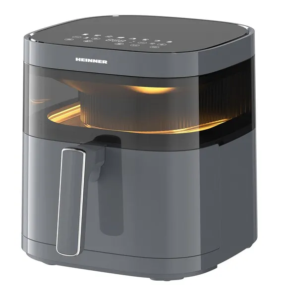 Friteuză cu aer cald HEINNER DualHeat 5.7L 1700W Gri Antracit - imagine 2