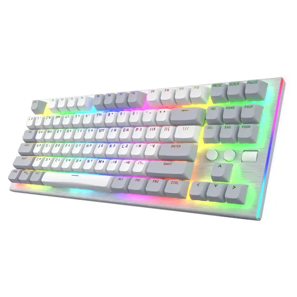 Tastatură mecanică HATOR Gravity TKL USB RGB Switch Aurum Orange Alb
