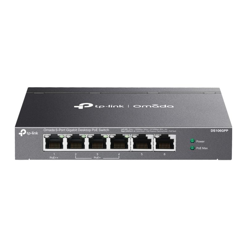 Switch TP-LINK Omada DS106GPP 6-Port Gigabit PoE 64W