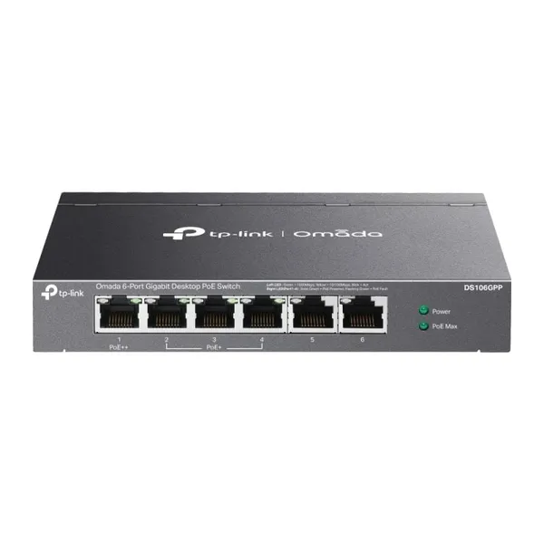 Switch TP-LINK Omada DS106GPP 6-Port Gigabit PoE 64W