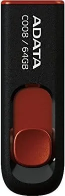 Memorie USB ADATA C008 64GB USB 2.0 Negru AC008-64G-RKD