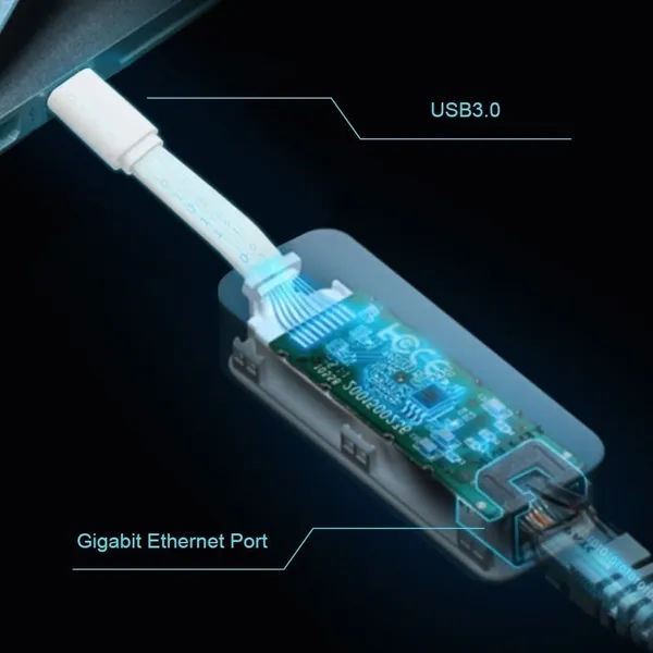 Adaptor Rețea TP-LINK UE300C USB-C la Gigabit Alb - imagine 5