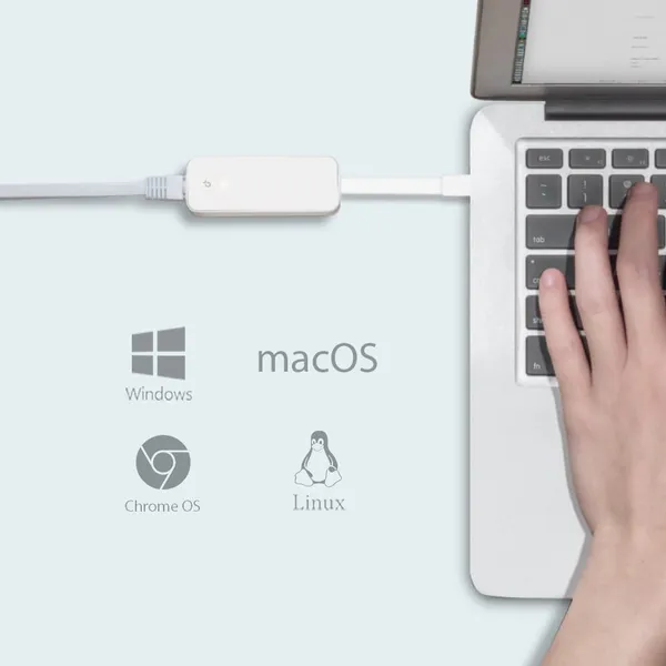 Adaptor Rețea TP-LINK UE300C USB-C la Gigabit Alb - imagine 6