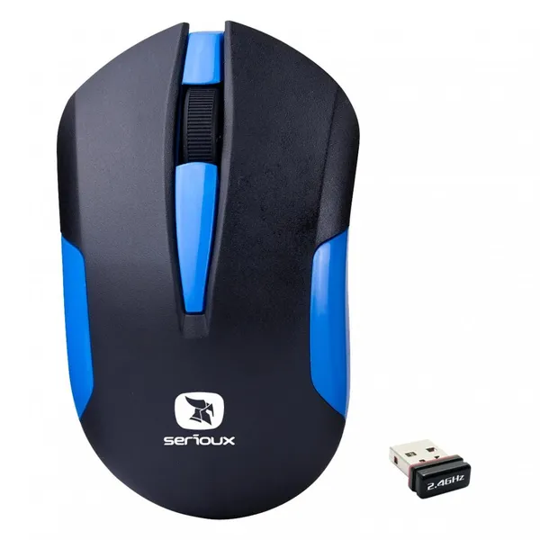 Mouse SERIOUX Drago 300 Wireless 1000 DPI Albastru