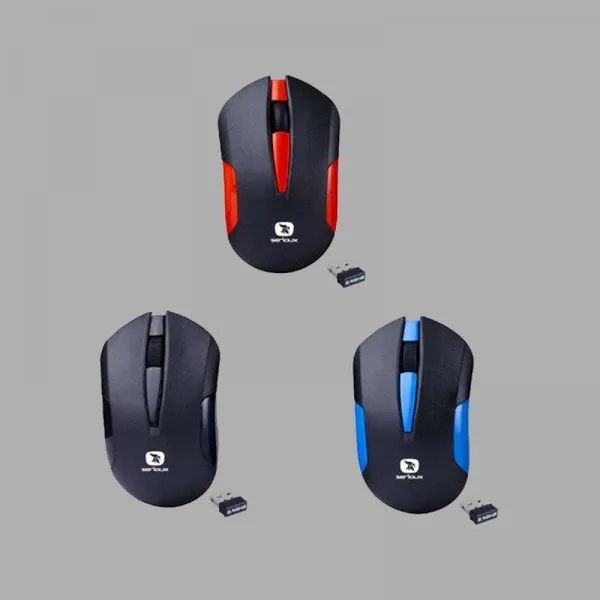Mouse SERIOUX Drago 300 Wireless 1000 DPI Albastru - imagine 2