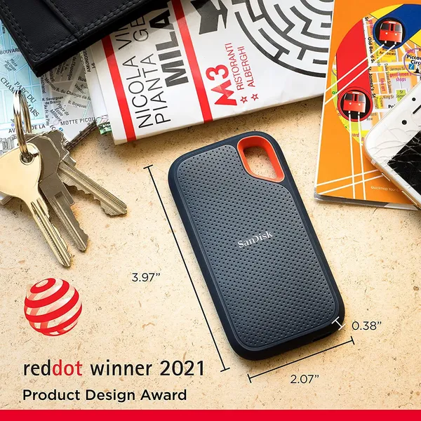 SSD Extern SANDISK Extreme Portable V2 2TB NVMe USB 3.2 - imagine 2