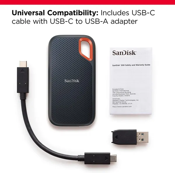 SSD Extern SANDISK Extreme Portable V2 2TB NVMe USB 3.2 - imagine 3