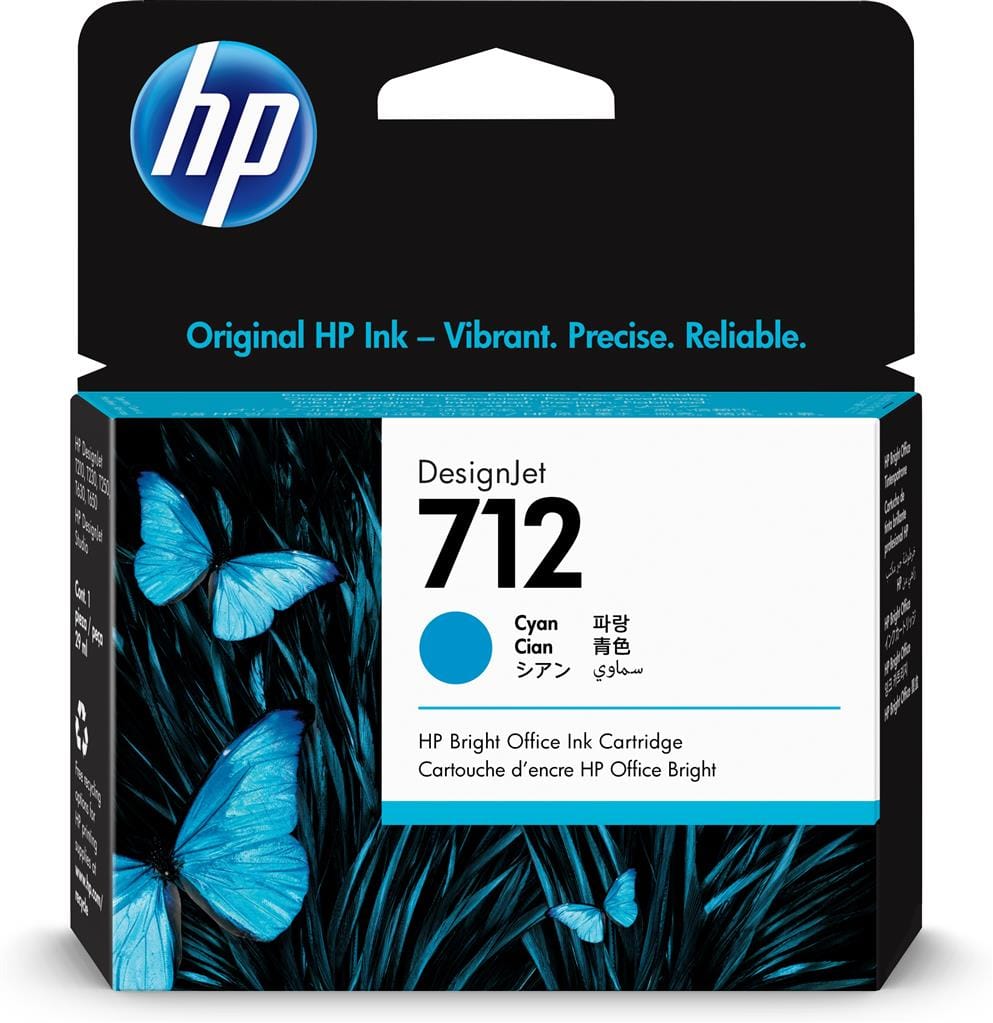 Cartuș Cerneală HP 3ED67A Cyan 38 ml Designjet T630