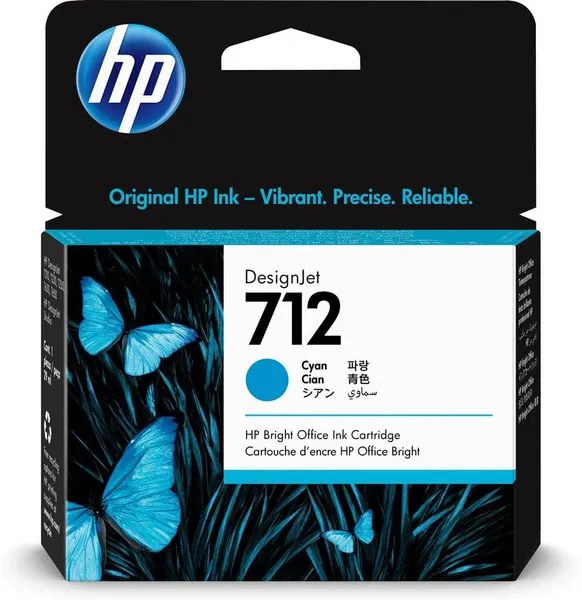 Cartuș Cerneală HP 3ED67A Cyan 38 ml Designjet T630