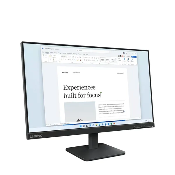 Monitor LENOVO L24-4e 23.8 inch Full HD 100Hz IPS HDMI VGA Negru - imagine 7