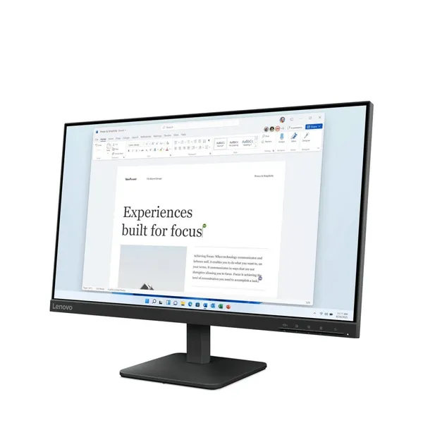 Monitor LENOVO L24-4e 23.8 inch Full HD 100Hz IPS HDMI VGA Negru - imagine 8