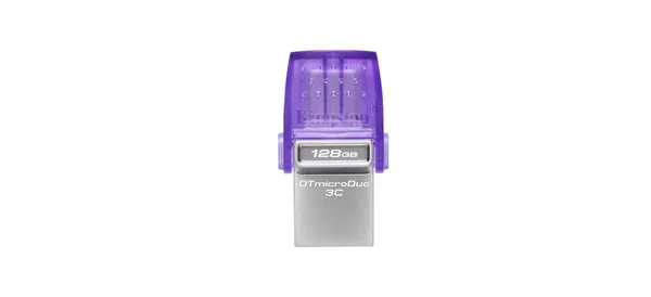 Memorie USB KINGSTON DataTraveler microDuo 3C 128GB USB-A USB-C Mov - imagine 4