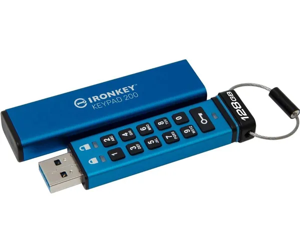 Memorie USB KINGSTON IronKey Keypad 200 128GB AES-256 - imagine 4