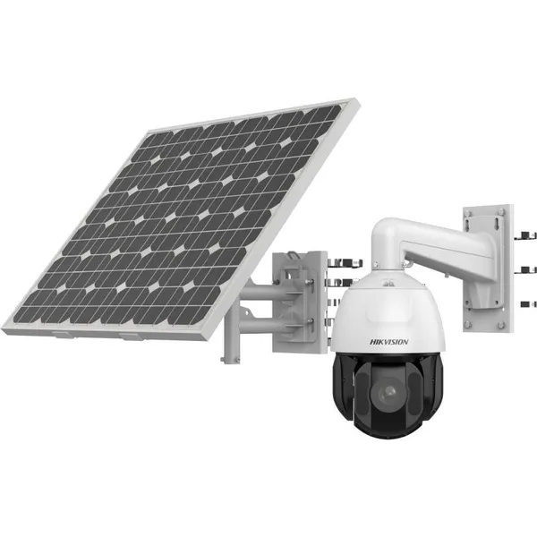 Cameră de Supraveghere IP PTZ 4MP HIKVISION DS-2DE5425IWG-K/4G, Panou Solar