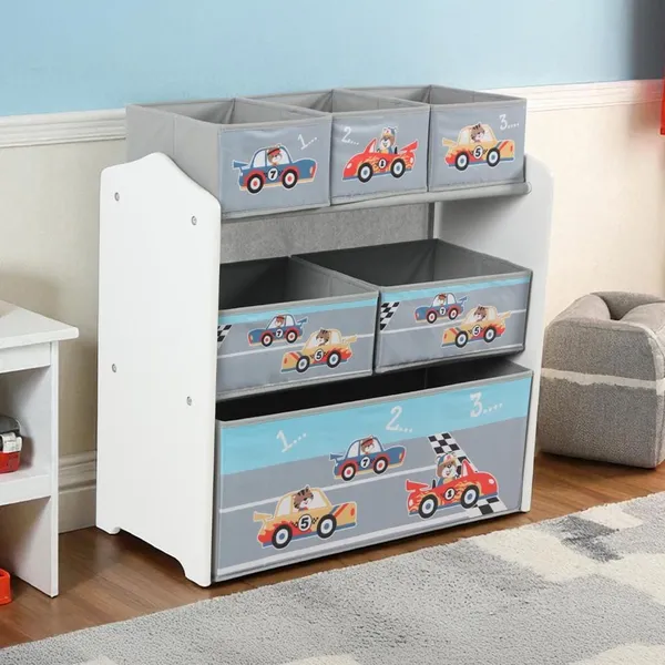 Dulap Depoztare Jucării U-GROW Cars 6 Cutii - imagine 4