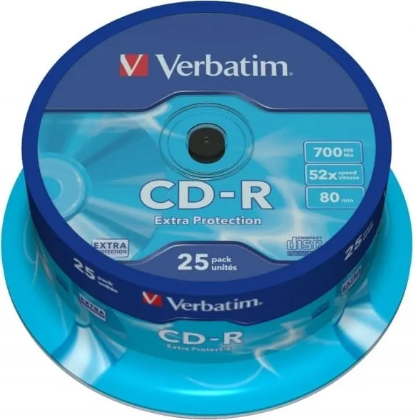Disc CD-R VERBATIM 700MB 52x 25 bucăți Spindle