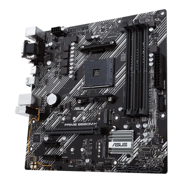 Placă de bază ASUS PRIME B550M-K AMD B550 Socket AM4 DDR4 mATX - imagine 2