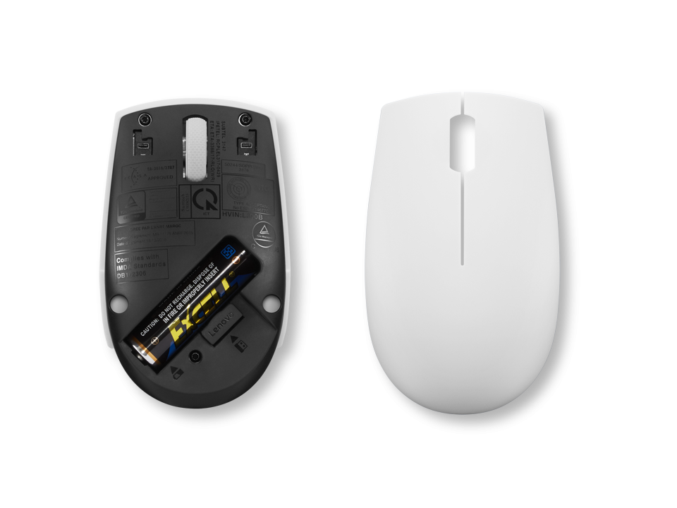 Mouse LENOVO 300 Wireless Cloud Grey 1000dpi - imagine 6