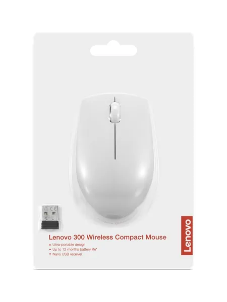 Mouse LENOVO 300 Wireless Cloud Grey 1000 dpi - imagine 7