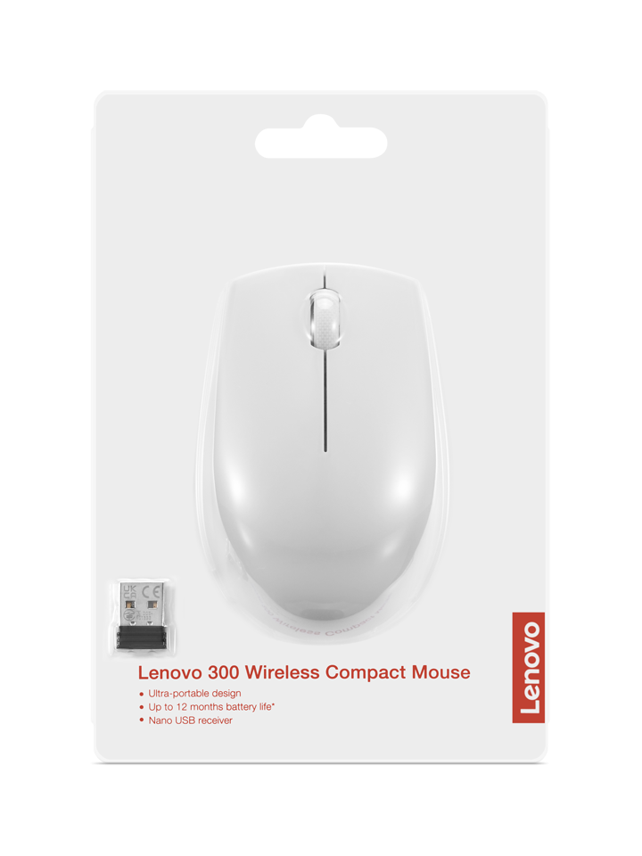 Mouse LENOVO 300 Wireless Cloud Grey 1000dpi - imagine 7